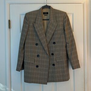 Isabel Marant Plaid Double Breasted Blazer - SZ 36
